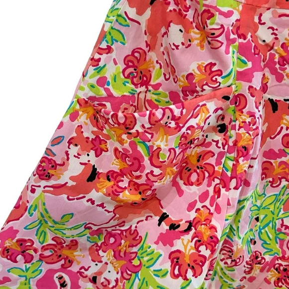 ••SOLD•• Lilly Pulitzer Ferra Call Me Kitty Sz 4 Strapless Dress Ruffle Tiger - Picture 5 of 6